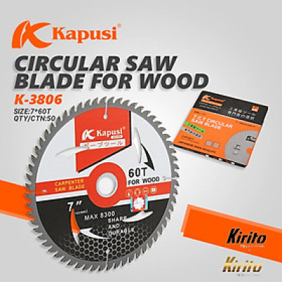 Lưỡi cưa cắt gỗ KAPUSI Nhật Bản đủ đường kính , số răng 40-60, hợp kim cao cấp