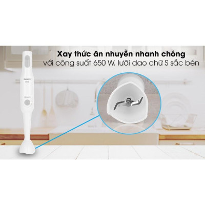 Máy Xay Sinh Tố Cầm Tay Philips HR2531 - Công Nghệ Xay Promix 650W - Hàng Chính Hãng