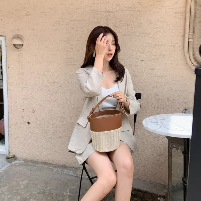 Set bộ vest Balzer Linen ve vuông túi đắp Form rộng kèm quần short Haint Boutique Bv06