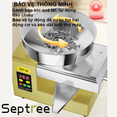 Máy ép dầu ăn thực vật, thế hệ thứ 4 hoàn toàn mới. Thương hiệu Mỹ cao cấp Septree - R8S. HÀNG NHẬP KHẨU CHÍNH HÃNG