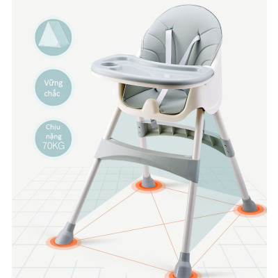 Ghế ăn dặm khung hợp kim nhôm thế hệ mới