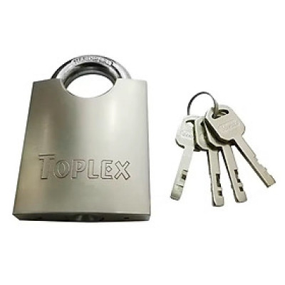 Ổ khóa TOPLEX 1202A-60mm cao cấp, khóa an toàn, chống cắt, chống chìa giả, chất liệu hợp kim thép, lõi hợp kim đồng.