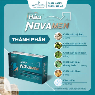 Viên uống Hàu Novamen hỗ trợ bổ thận, tráng dương, tăng cường sinh lý nam giới (30 viên) - Nutramed