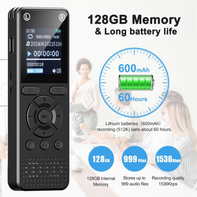 Máy Ghi Âm Chuyên Nghiệp V998 Bộ Nhớ Trong 64GB - Hàng Nhập Khẩu