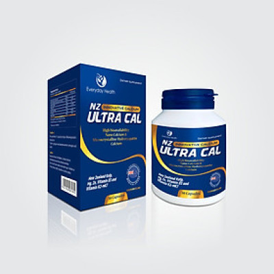 Viên uống canxi hữu cơ nhập khẩu chính hãng New Zealand Canxi Nano NZ ULTRA CAL (30 viên) giúp giảm nguy cơ loãng xương, giúp xương chắc khỏe, phát triển chiều cao