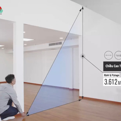 Thước laser Duka LS02 mini bỏ túi nhỏ gọn cầm tay tiện lợi, đo khoảng cách laser bằng tia laze, Hàng chính hãng