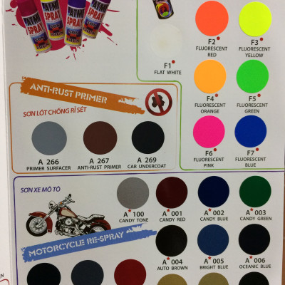 Sơn xịt màu xanh phản quang ATM F7