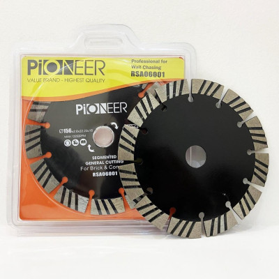 LƯỠI CẮT GẠCH - ĐÁ RSA06001 9  răng  đường kính phi Ø 158mm công nghệ ép nóng cao cấp