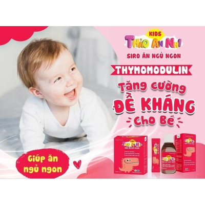 THẢO AN NHI SIRO ĂN NGỦ NGON (Hộp 20 gói x 10 ml). Giúp bé ăn ngon, ngủ ngon, hỗ trợ phát triển toàn diện cho bé