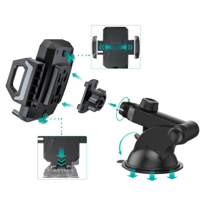 Giá đỡ Choetech T521-S điện thoại kiêm sạc không dây trên ô tô 10W (hàng chính hãng)