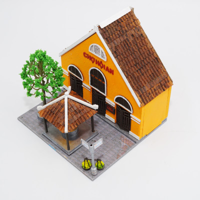 Mô Hình Tự lắp ráp DIY Hội An - HA164-01 CHỢ HỘI AN