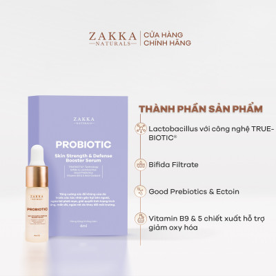 [GIFT] Tinh Chất Hỗ Trợ Khỏe Da Probiotic Skin Strength & Defense Booster Zakka Naturals 4ml