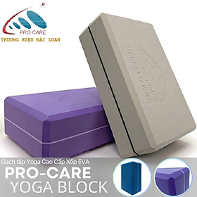 Gạch tập Yoga Cao Cấp Xốp EVA độ nén cao PRO-CARE nhập khẩu Đài Loan - Hàng Chính Hãng (1 Cái)
