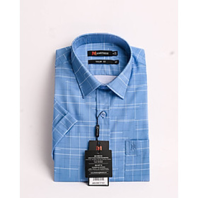 Áo sơ mi Khatoco nam tay ngắn Form tailor fit
