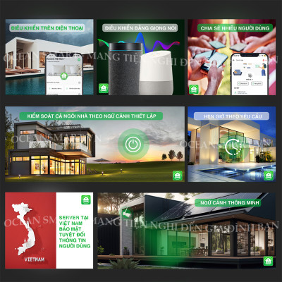 Công Tắc Cảm Ứng Wifi Thông Minh Hunonic, Giá Rẻ, Hẹn Giờ, Điều Khiển Từ Xa Qua Điện Thoại