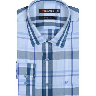 Áo sơ mi nam tay dài form suông Khatoco A1MD468T1-CNCR252-2501-D