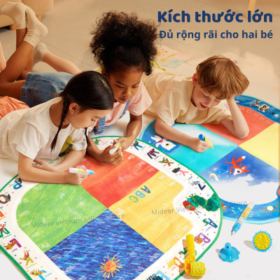 Thảm vẽ tranh nước, tranh tô màu nước ma thuật Mideer Magic Water Doodle Mat