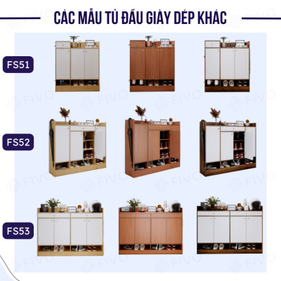 Tủ Giày Gỗ Cánh Lật Thông Minh FIVO FS55 Gỗ Chống Ẩm, Tiết Kiệm Không Gian, Sức Chứa Lớn, Dễ Dàng Lắp Đặt