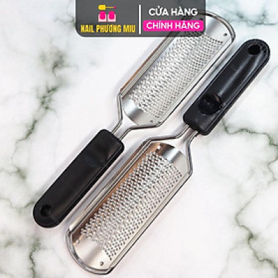 Cây Chà Gót Chân Inox Lưỡi Nổi To Nhỏ Loại Tốt Dài 27cm, Loại Bỏ Tế Bào Cũ, Tay Cầm Nhựa Cứng Bền, Làm Sạch Gót Chân Hiệu Quả, Phụ Kiện Làm Nail