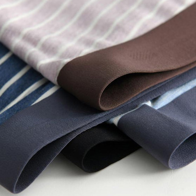 Quần lót nam boxer mềm mịn, sịp đùi nam cao cấp màu sọc trơn lưng thun cạp to co giãn tốt QLB7002