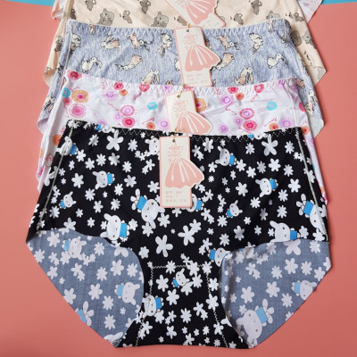 Combo 5 chiếc quần lót nữ thun lạnh chất vải co giãn 4 chiều điều hòa cực thông thoáng họa tiết 3D trẻ trung