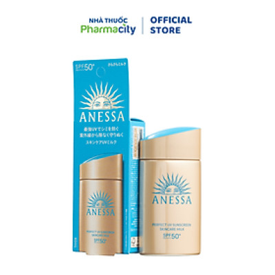 Sữa chống nắng ANESSA Perfect UV Sunscreen Skincare Milk dưỡng da kiềm dầu SPF50+/ PA++++ (Chai 60ml)