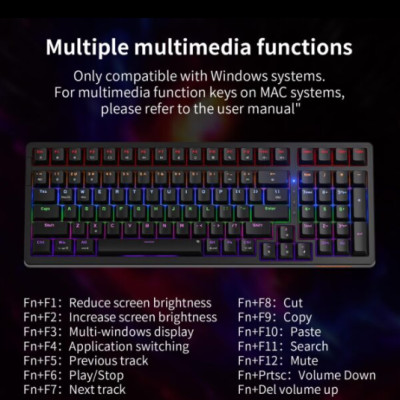 Bàn phím cơ Gaming có dây Newmen GM328 Hotswap Black Red Switch - Hàng chính hãng 