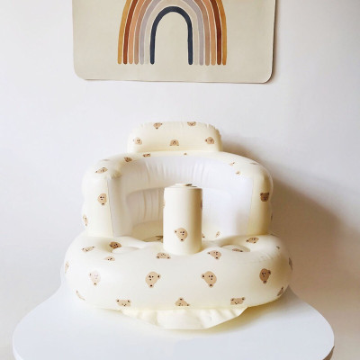 Ghế hơi tập ngồi cho bé chống ngã cao cấp, Ghế phao tập ngồi cho bé phong cách Hàn Quốc (Màu ngẫu nhiên)