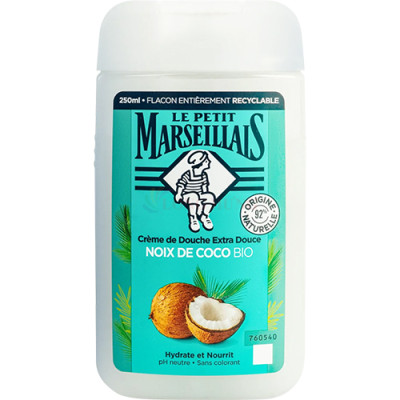 Sữa tắm 92% hữu cơ Le Petit Marseillais (250ml) - Hàng chính hãng