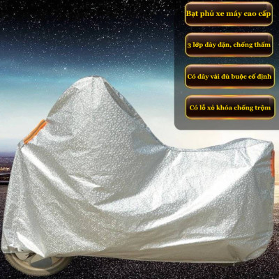 Bạt Phủ Áo Trùm Xe Máy Vải Dù Che Mưa Nắng Thời Tiết Khắc Nghiệt Loại Lớn Cho Dòng Xe Tay Ga - Xe Số Thông Dụng