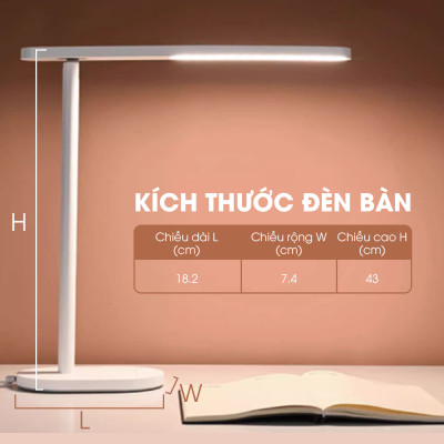 Đèn Bàn OPPLE LED Dim 3900K MIG2M 12.5W trắng - Chất Lượng Ánh Sáng Cao, Điều Chỉnh Độ Sáng Tùy Ý
