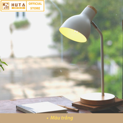 Đèn Học Để Bàn Đế Gỗ HUTA LVG1 Chống Cận, Vintage, Decor Trang Trí Bàn Học Bàn Làm Việc, Bóng Đèn Led Đổi Màu Tiết Kiệm  Điện