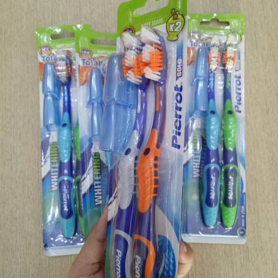 [ Mua 2 tặng 1 set kit ] Bộ đôi bàn chải đánh răng Pierrot Gold siêu mềm mịn