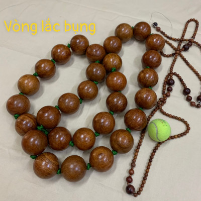 Vòng Lắc Bụng , Lắc Eo Hạt Gỗ Hương Cao Cấp - Vòng 35 hạt 7cm ( video , hình thật )
