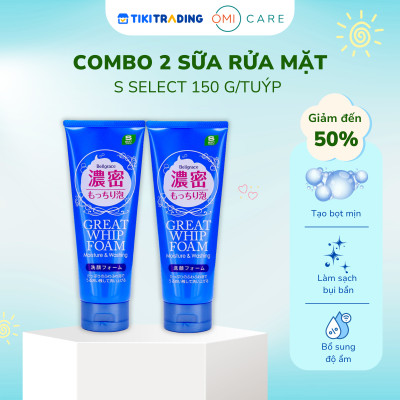 Combo 2 Sữa rửa mặt tạo bọt mịn s select 150 g/tuýp