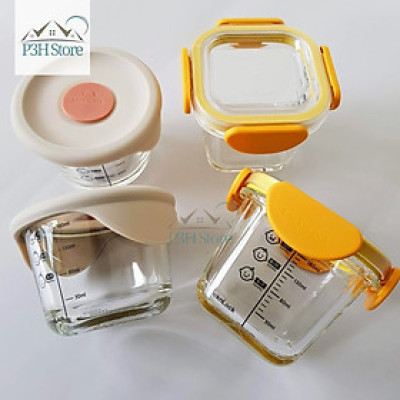 Hộp thủy tinh chia vạch Lock&Lock đựng thức ăn cho bé theo từng tháng tuổi LLG508 LLG510