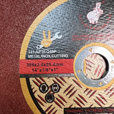 Đá cắt sắt-đá cắt inox-đá cắt máy bàn-đá cắt 350mm đỏ kích thước 355x3.0x25.4mm (Gía đã bao gồm VAT)