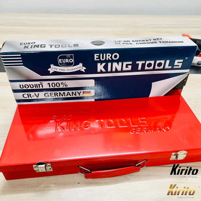 Bộ tuýp khẩu 24 món chất liệu thép CRV nhuộm đen chống gỉ cao cấp 1/2 (10-32mm) Kirito phân phối