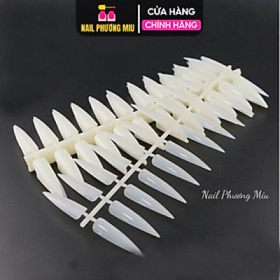 Vỉ Móng Mẫu 240 Móng Form Nhọn Tập Vẽ Tập Sơn, Nhựa Cao Cấp, Phù Hợp Học Viên Và Thợ Làm Nail, Gói 10 Vỉ 24 Móng Nữ