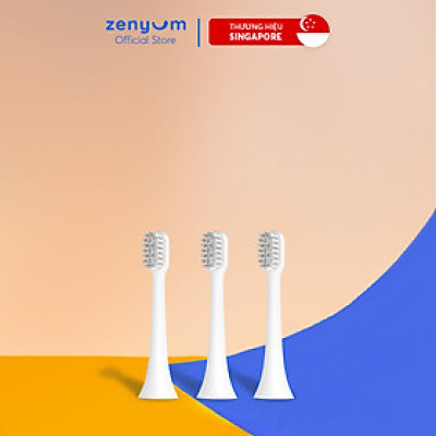 Bộ 3 Đầu Thay Thế Cho Bàn Chải Điện Sonic GO - Đen/Trắng - ZenyumSonicGO
