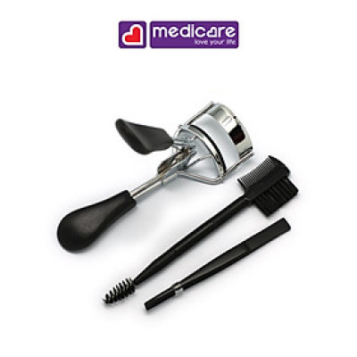 Bộ bấm mi + nhíp + cọ Basicare 1943