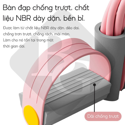 Dây Tập Bụng 6011N,Dây Kéo Đàn Hồi Kháng Lực  Ống Cao Su, Dây Kéo Tập Gym