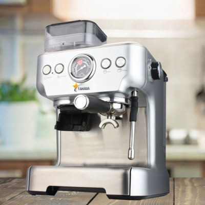 Máy pha cà phê Tahawa TS6213 - Máy pha cafe đa chức năng: Espresso, Cappuccino. Áp suất bơm: 20 bar - Công suất: 2650W - 3050W. Có vòi đánh sữa - Bảo hành chính hàng 12 tháng. Hàng nhập khẩu chính hãng