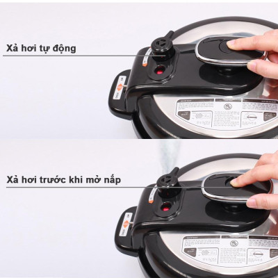 Nồi áp suất điện Comet CM6150 5 lít – 900W, 5 chế độ nấu, lòng chống dính, hàng chính hãng 