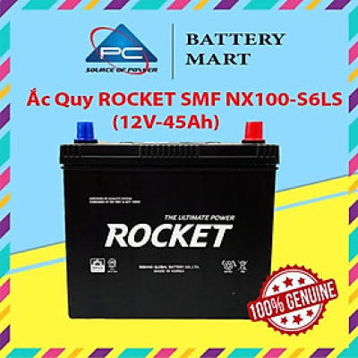 BÌnh Ắc Quy 12V-45Ah, Ắc Quy ROCKET SMF NX100-S6L/LS