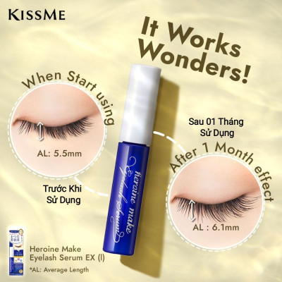Tinh Chất Dưỡng Dài Và Khoẻ Làn Mi Kissme Heroine Make Watering Eyelash Serum (5.5 G)