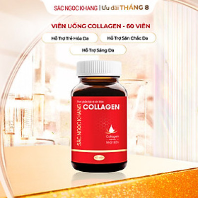 Collagen Sắc Ngọc Khang thế hệ mới 100% từ Nhật Bản [Hộp 60 viên]