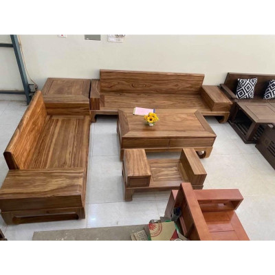 Bộ sofa gỗ hương xám - Đồ Gỗ Bình Long