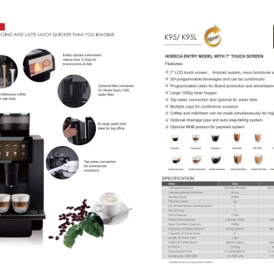Máy pha cà phê tự động công suất lớn Kalerm K95LT - Hàng nhập khẩu