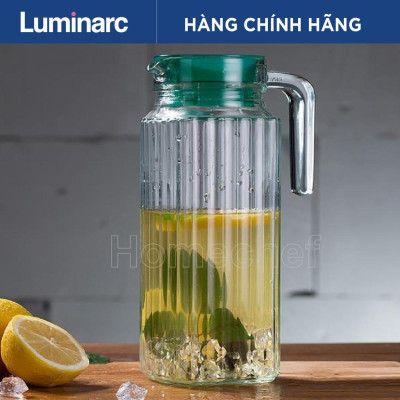 Bình thủy tinh đựng nước trong suốt Luminarc Quadro Ice Green 1,1L - L0534